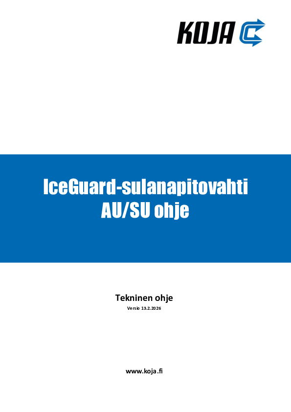 Future H - IceGuard-sulanapitovahdin tekninen ohje