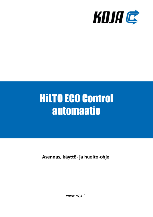 HiLTO ECO Control - Automaation käyttöohje