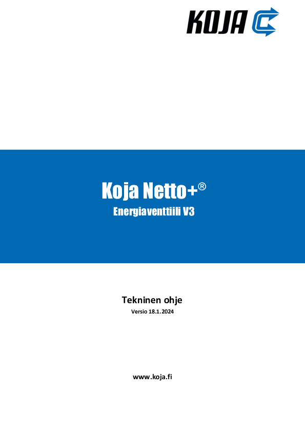 Koja Netto+® - Tekninen ohje V3
