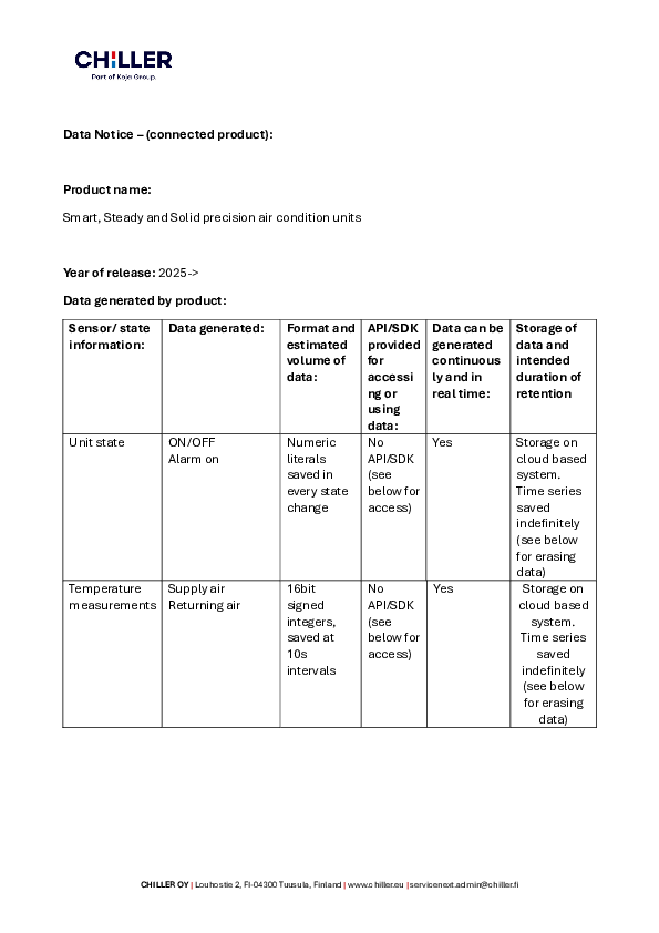 Chiller Data Notice Smart_Steady_Solid